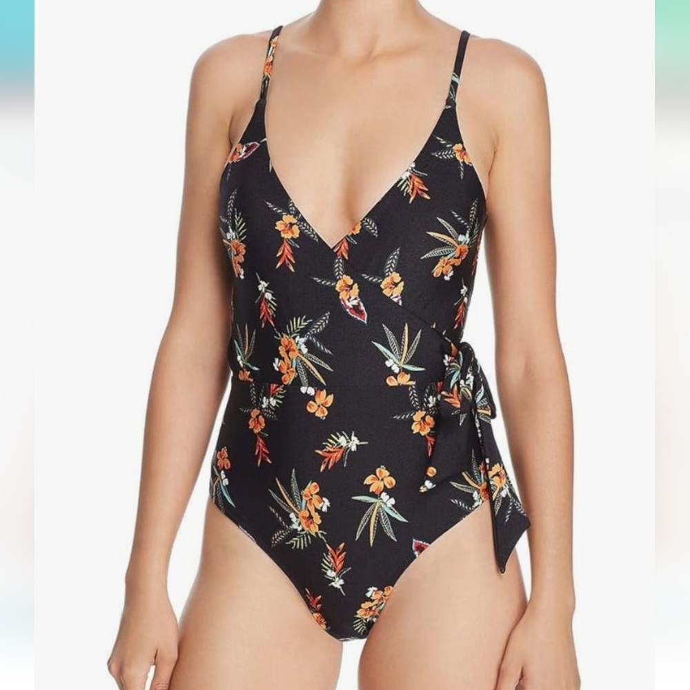Mink Pink sun-kissed wrap one piece swimsuit small